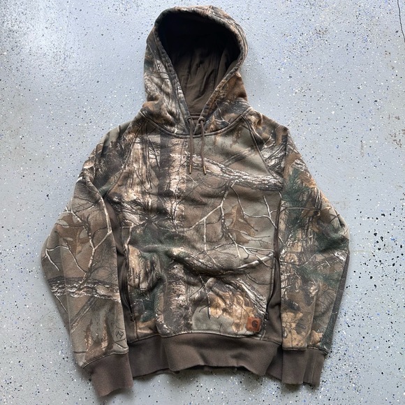 Carhartt Other - Carhartt Hoodie Mens Size Medium Camouflage Realtree Workwear Pullover